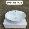 CHẬU RỬA MẶT NGHỆ THUẬT LVB-3161H28 VÂN ĐÁ VIỀN VÀNG