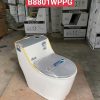 BỒN CẦU 1 KHỐI B8801WPPG TRẮNG VIỀN VÀNG NẮP XÁM