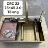 CHẬU RỬA BÁT 1 HỐ CRC 22 VÀNG TỔ ONG 75*45